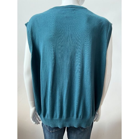 PGA Pro Series V Neck Vest Big and Tall  XXL Blue  Stripes Cotton - Picture 11 of 15